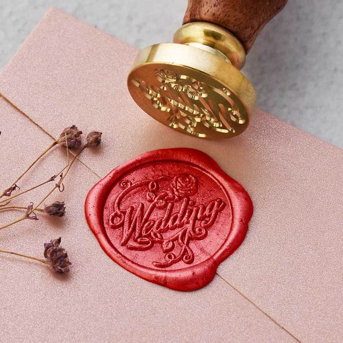 Wedding Wax Seal Stamp Personalized Brass Seal Stamp Kit Free