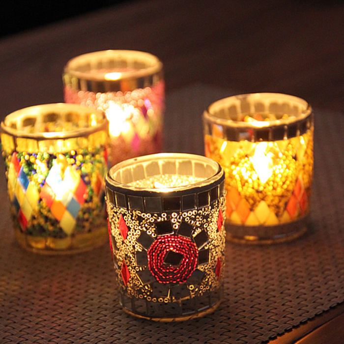 Handmade Votive Centrepiece Candle Holders Glass Crystal Tealight Holder Party Stuff