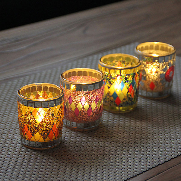 Handmade Votive Centrepiece Candle Holders Glass Crystal Tealight Holder Party Stuff