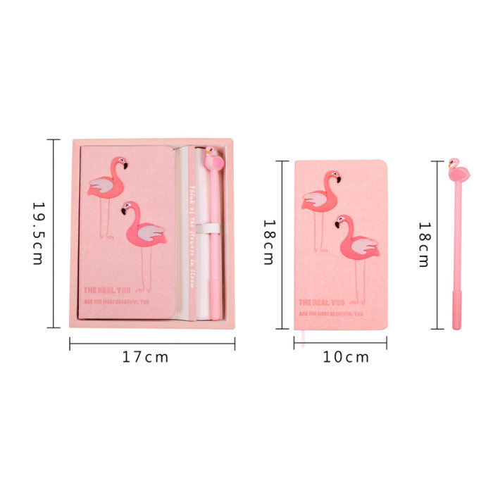 Flamingo Notebook and Pen Gift Box Kit Going Back to School Gift for Teens for Daughter : VEASOON