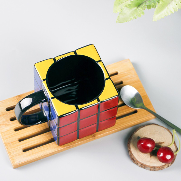 Rubik's Cube Mug 3D Rubiks Coffee Tea Mug Cup Novelty Funny Gifts