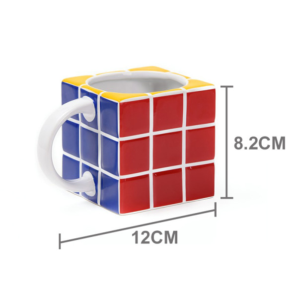 Rubik's Cube Mug 3D Rubiks Coffee Tea Mug Cup Novelty Funny Gifts
