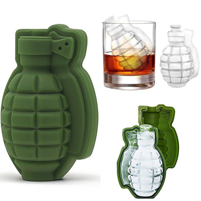 3D Grenade Ice Cube Tray Mold Military Gifts for Army Boyfriend Gift for Army Man : Veasoon