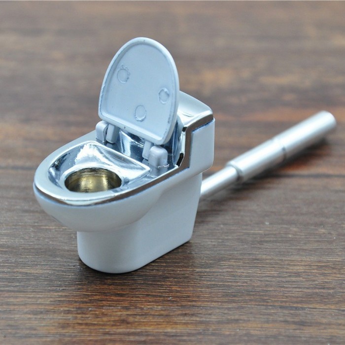 Mini Toilet Tobacco Pipe Toilet Bowl Pipe Personalized Gifts For Him Gifts for Grandfather Gifts for Men : VEASOON