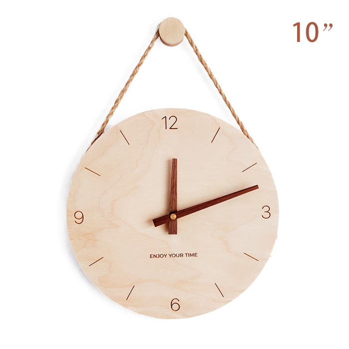 Customizable Minimalist Style Wall Clock Wood Personalized Gifts