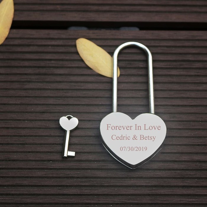 Personalized Love Lock Heart