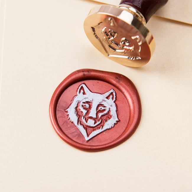 Wolf Wax Seal Stamp Kit Personalized Wolf Gifts for Wolf Lovers