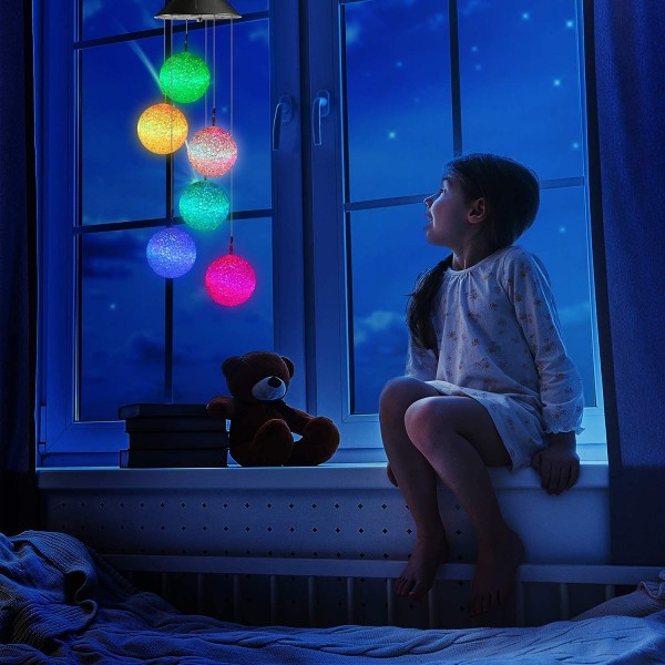 Solar Light Wind Chime 6cm Balls