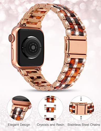 Moolia Bling Strap Compatible with Apple Watch Band 38mm 40mm 41mm 42mm 44mm 45mm 49mm Unique Diamond Design Replacement Bracelet for iWatch Series 8 7 6 5 4 3 2 1 SE