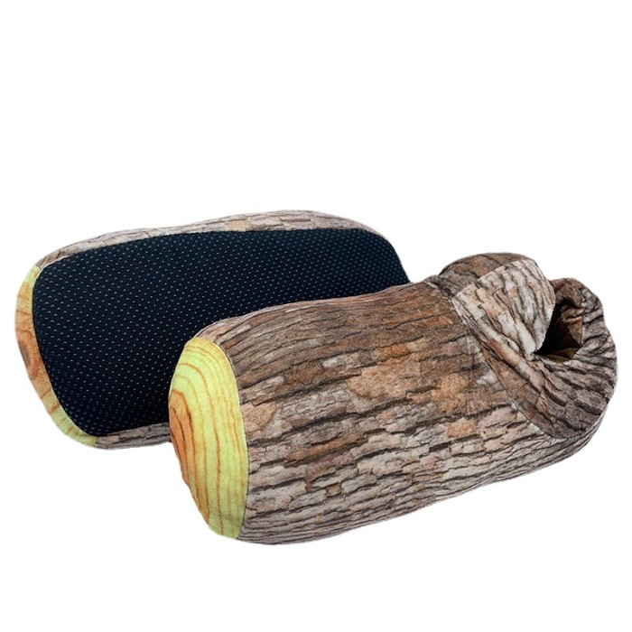 Wood Stump Slippers Shoes House Slippers for Women Men Novelty Gift