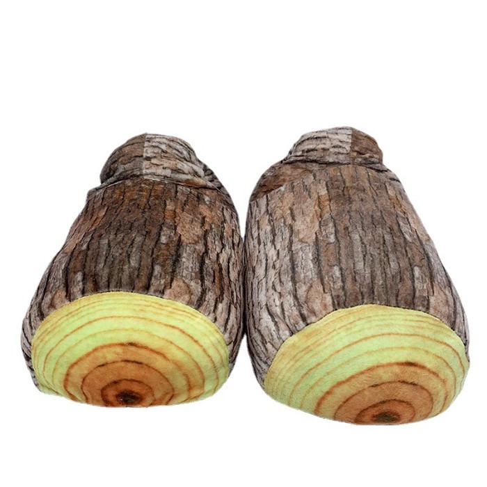 Wood Stump Slippers Shoes House Slippers for Women Men Novelty Gift
