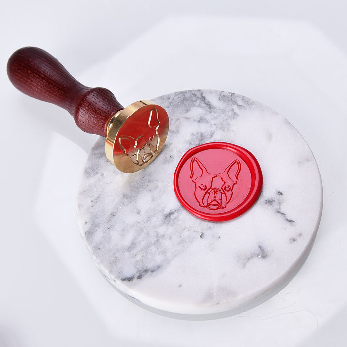 Personalized Pet Stamp Boston Terrier Dog French Bulldog Wax Seal Stamp Gifts for Pet