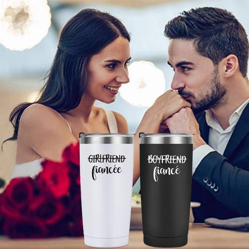 Engagement Gifts for Couples Boyfriend and Girlfriend Travel Tumbler Set