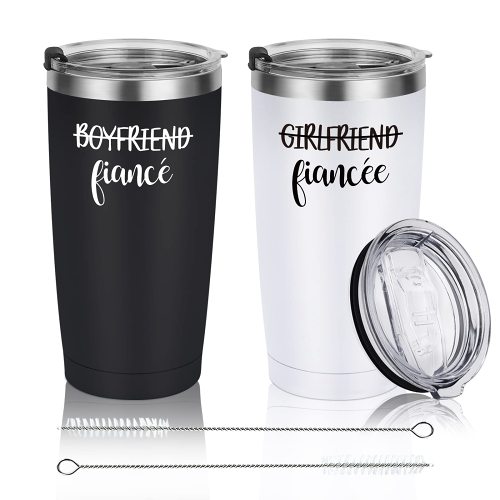 Engagement Gifts for Couples Boyfriend and Girlfriend Travel Tumbler Set