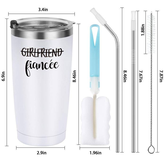 Engagement Gifts for Couples Boyfriend and Girlfriend Travel Tumbler Set