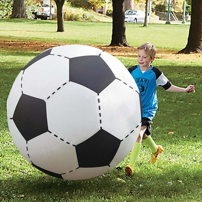 the world's largest inflatable soccer ball