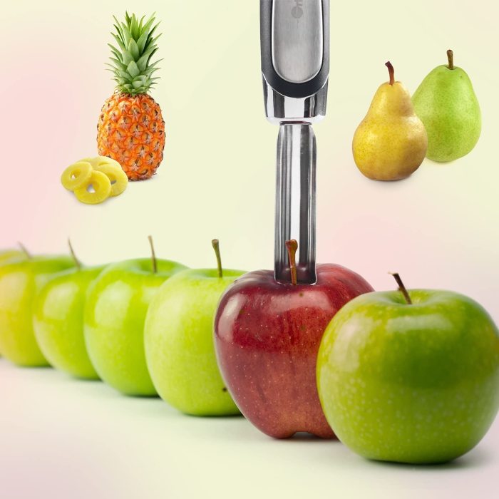 Core your favourite fruits in seconds with this stainless-steel apple fruit corer