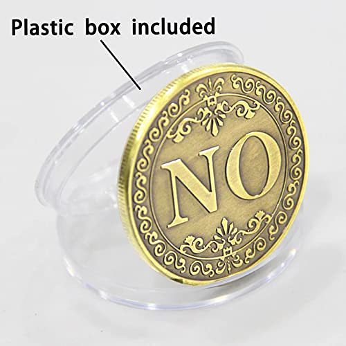 PiaoHao Yes No Letter Challenge Coin Decision Maker Coin&Collector's Medallion Souvenir,Lucky Love Wish Coin(Bronze)