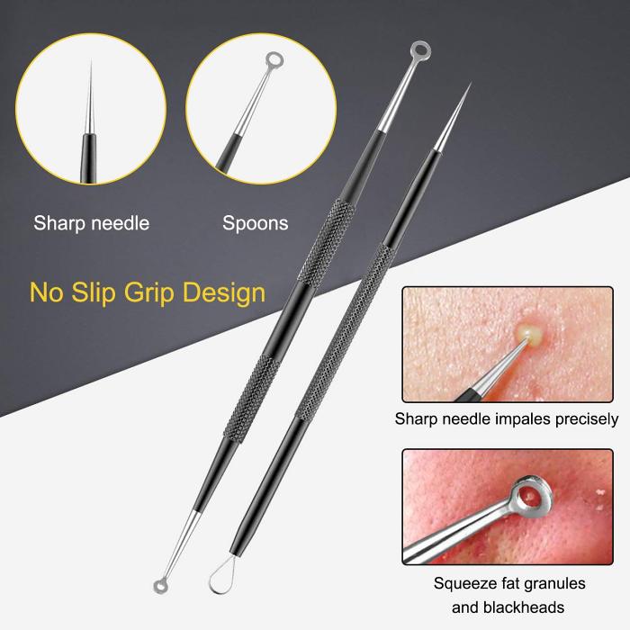 Say goodbye to pimples, blackheads and whiteheads with this pimple popper kit