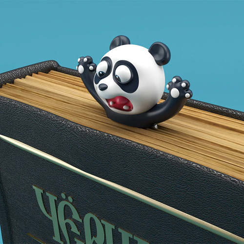 Save your spot with a 3D cartoon bookmark