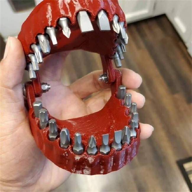 Keep your bits in order with a denture drill bit holder.