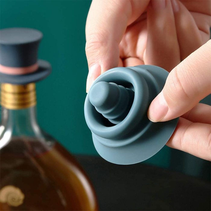 These silicone top hat wine stoppers will keep your wine fresher for longer