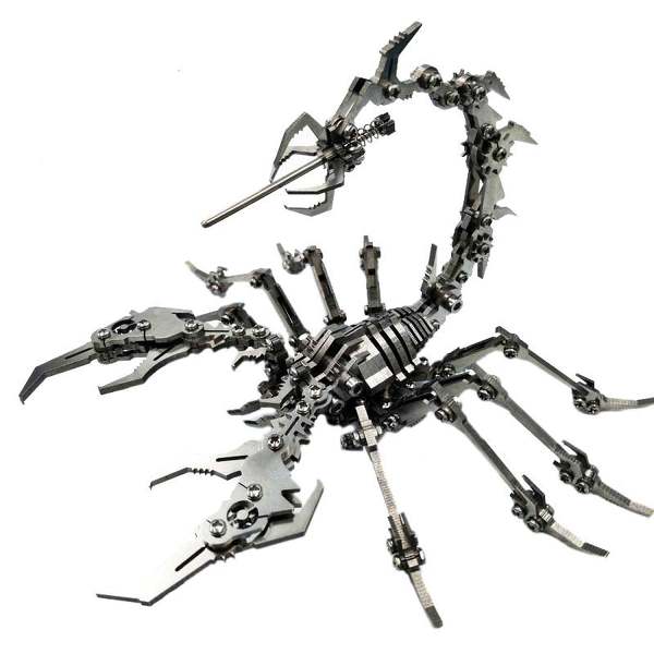 3D Metal Puzzle Scorpion for Adults, DIY 3D Metal Model Kits to Build with Tool, 3D Desktop Model Kits Building Toys for Adults/Teens