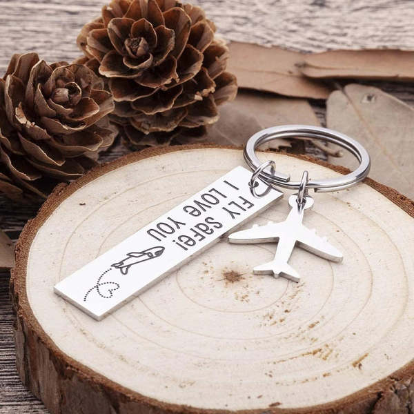 Got a loved one who is about to travel? Then this Fly Safe keychain is for them