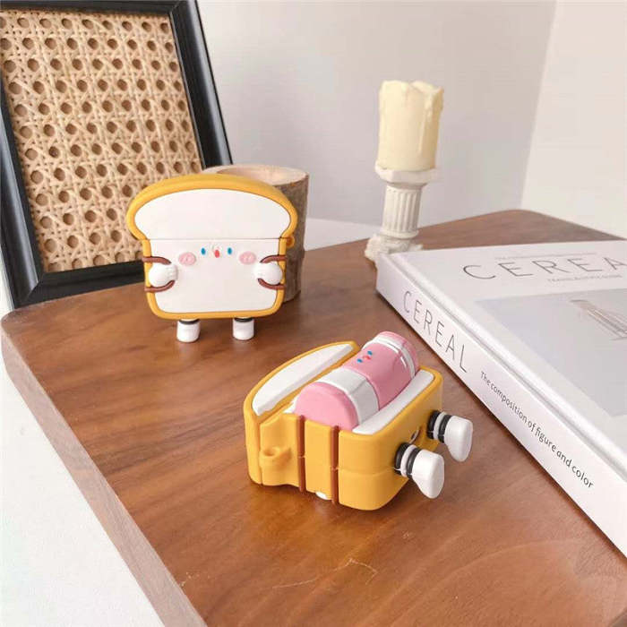 Funny Standing Cute Bacon Toast Protective Cover