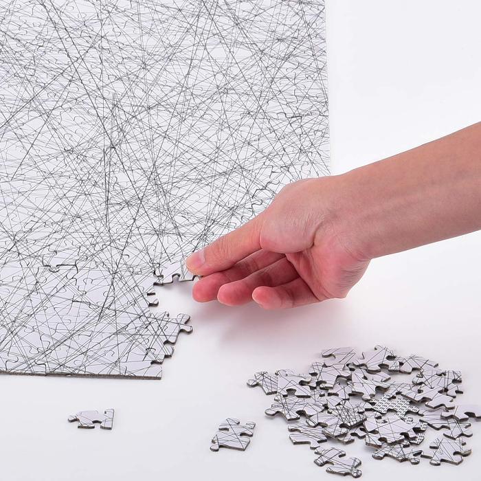 This 1,000 piece jigsaw puzzle is made up of hundreds of straight lines in different directions