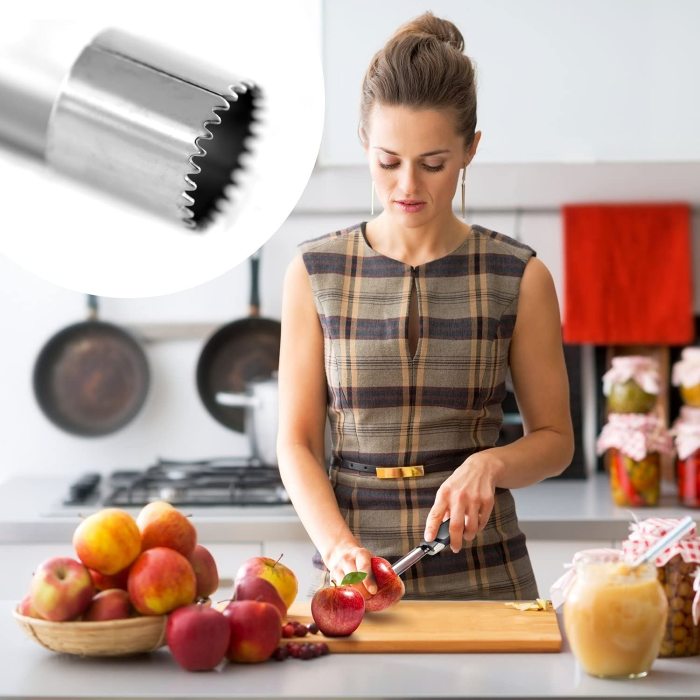 Core your favourite fruits in seconds with this stainless-steel apple fruit corer