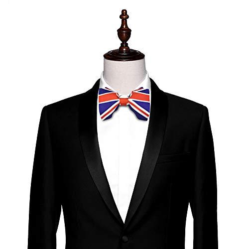 Men‘s 100% Satin Silk Union Flag Oversized Pre-tied Bowtie Handmade Solid Tuxedo Big Bow Ties