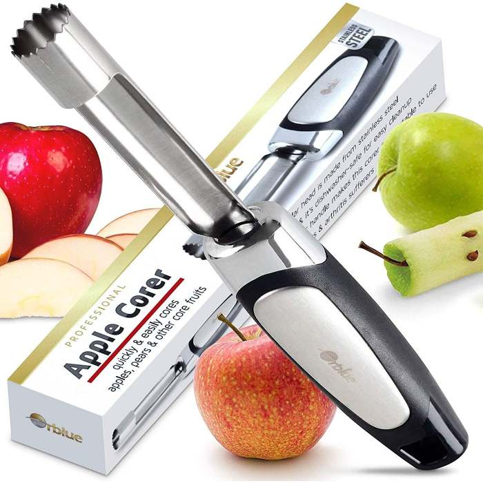 Core your favourite fruits in seconds with this stainless-steel apple fruit corer