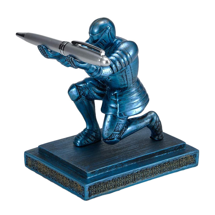 Executive Regal Knight Pen Holder Personalized Pen Stand Gifts for Him Colleague Cool Desktop Ornament
