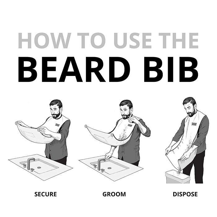 This beard bib apron is going to be your favorite grooming accessory ever.