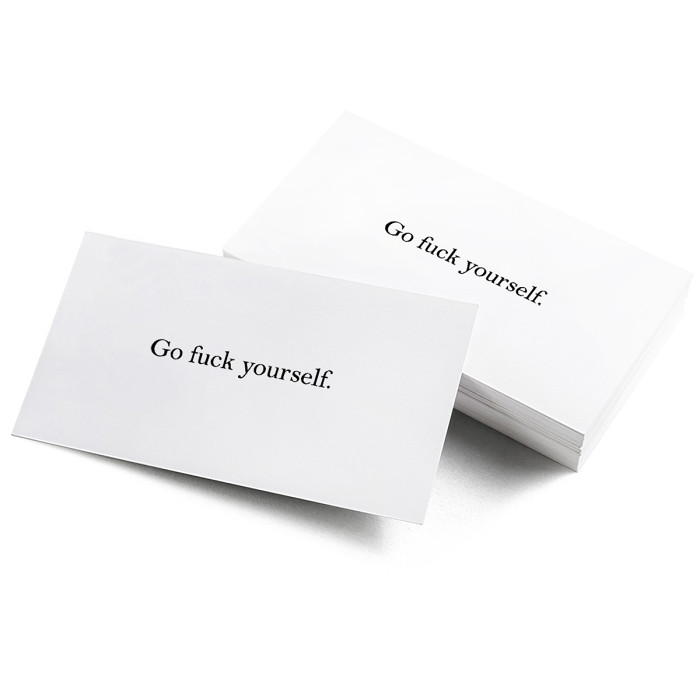 Go Fuck Yourself Cards Personalized Greeting Cards Calling Cards: Veasoon