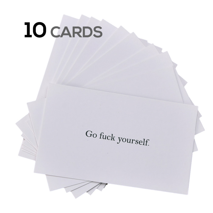 Go Fuck Yourself Cards Personalized Go Fuck Yourself Greeting Cards Calling Cards : Veasoon