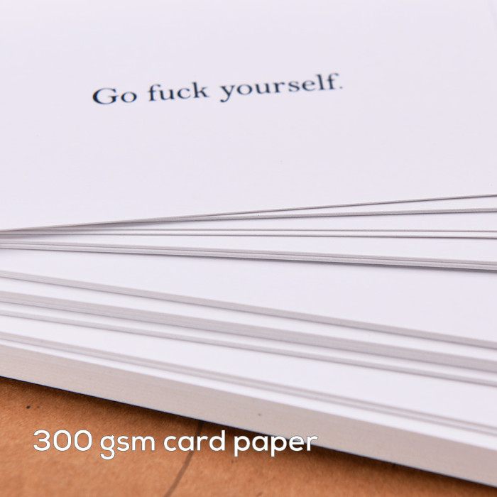 Go Fuck Yourself Cards Personalized Greeting Cards Calling Cards: Veasoon