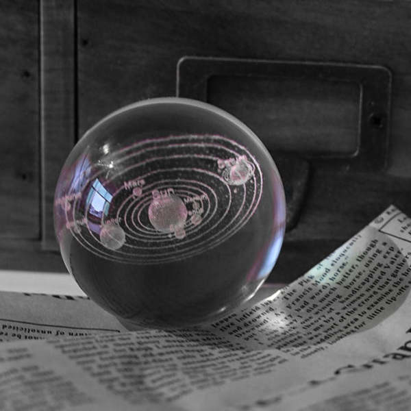 Solar System and Galaxy Crystal Ball Display