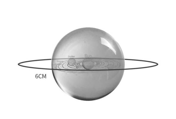 Solar System and Galaxy Crystal Ball Display