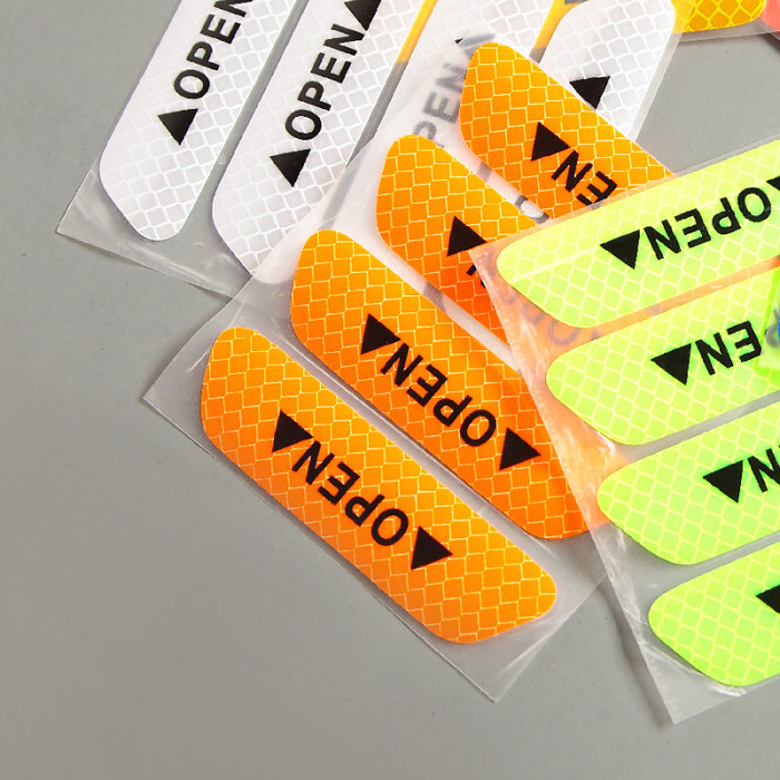 Safety Reflective Open Stickers Customized Light Reflective Stickers :  VEASOON