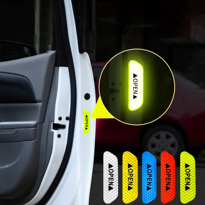 Safety Reflective Open Stickers Customized Light Reflective