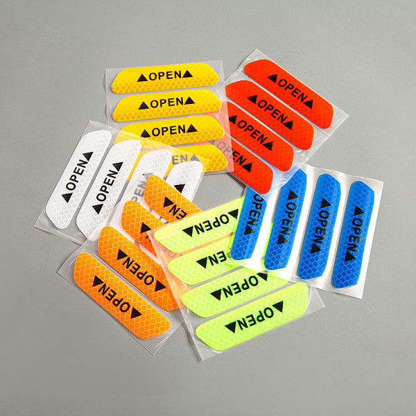 Safety Reflective Open Stickers Customized Light Reflective Sticker