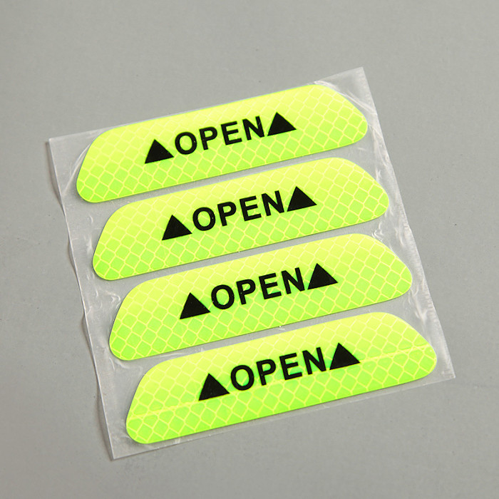 Safety Reflective Open Stickers Customized Light Reflective Sticker