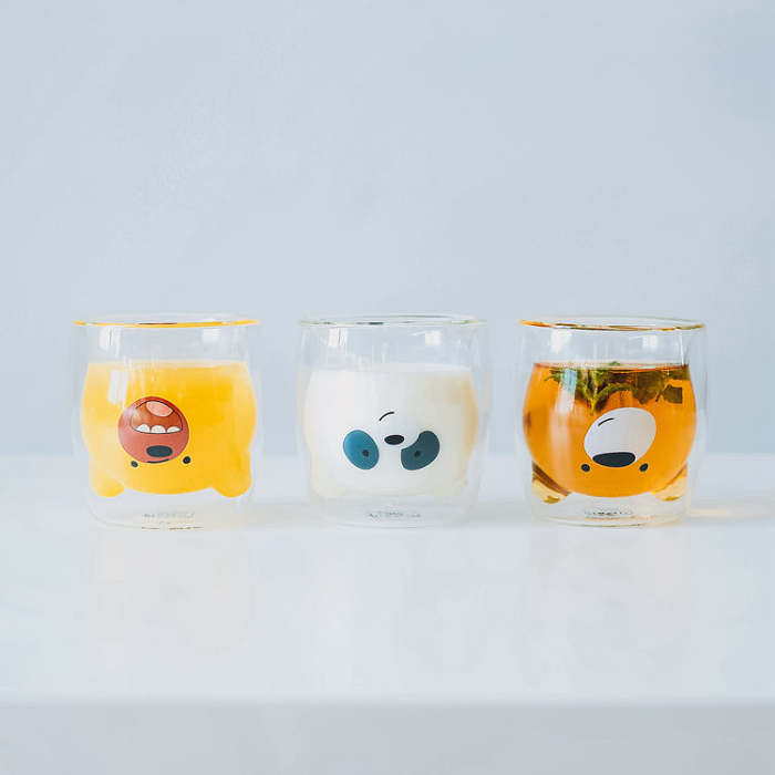 Bear Glass Cup Set