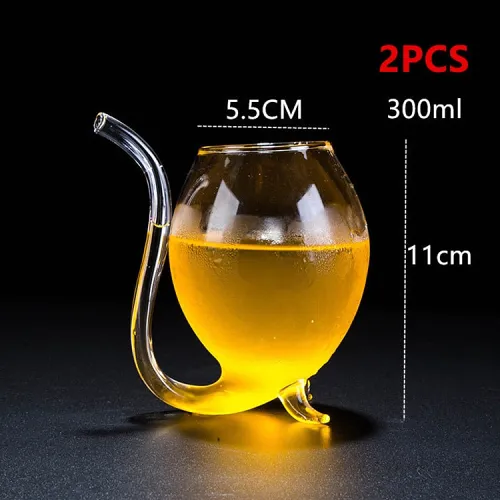 Novel Straw Glass Mug