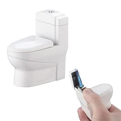 Unique Toilet Lighter,Refillable Butane Torch Lighter Funny Novelty Creative Cool Windproof Lighter for Camping Grill Candle Birthday Men’s Gift(Gas Not Included)