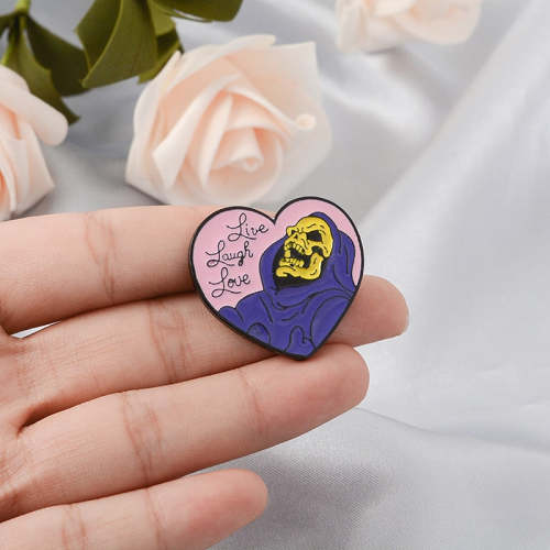 Live Laugh Love He-Man Skeletor Enamel Pin