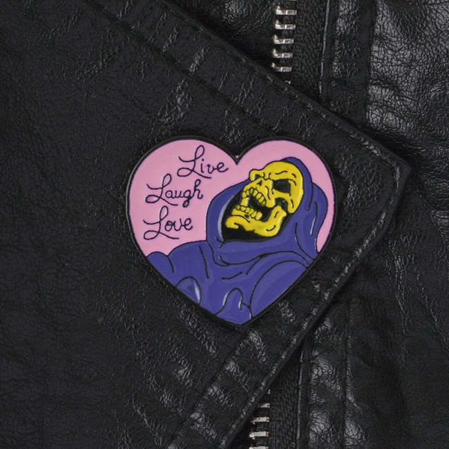 Live Laugh Love He-Man Skeletor Enamel Pin