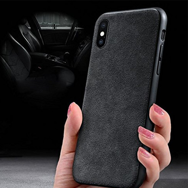 Alcantara iPhone Case iPhone 7 11 12 Pro 13 14 Max Case Personalized Genuine Leather Phone Case